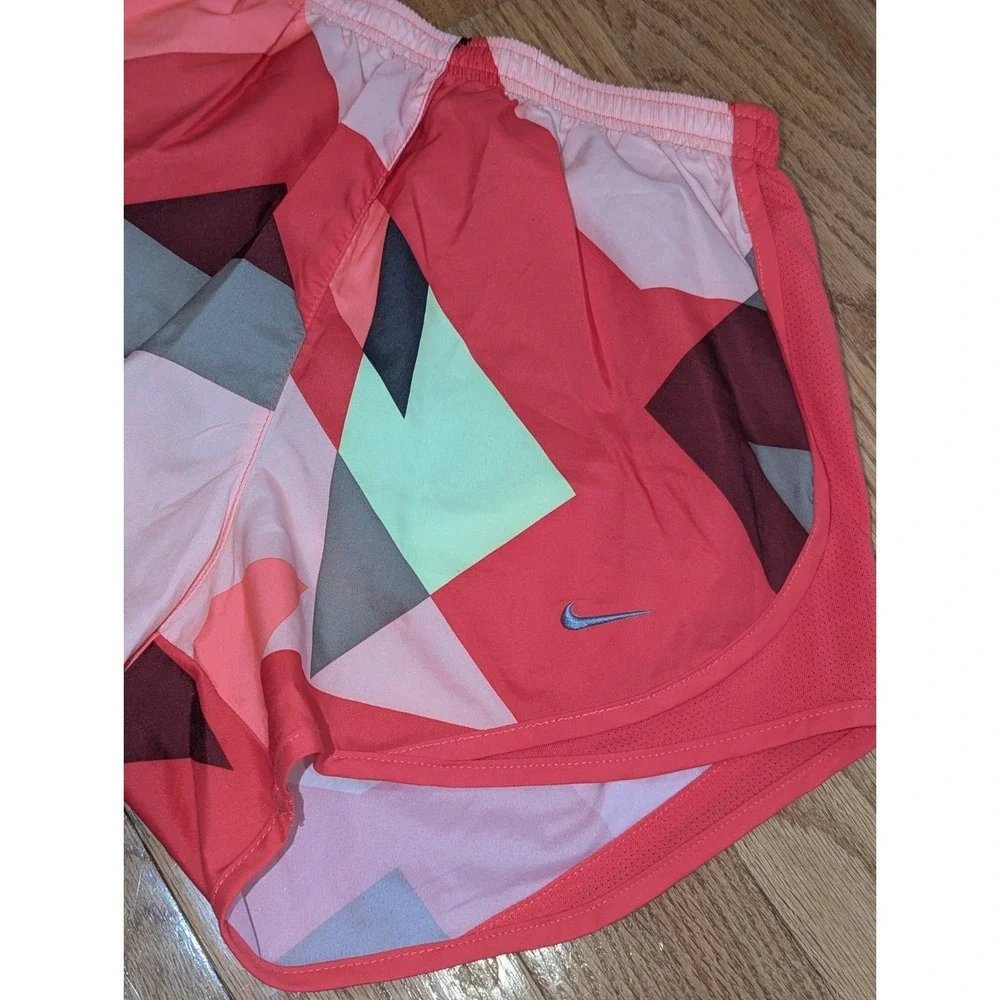 Y2K Nike Dri-FIT Geometric Running Shorts‎ Neon Athleisure XS